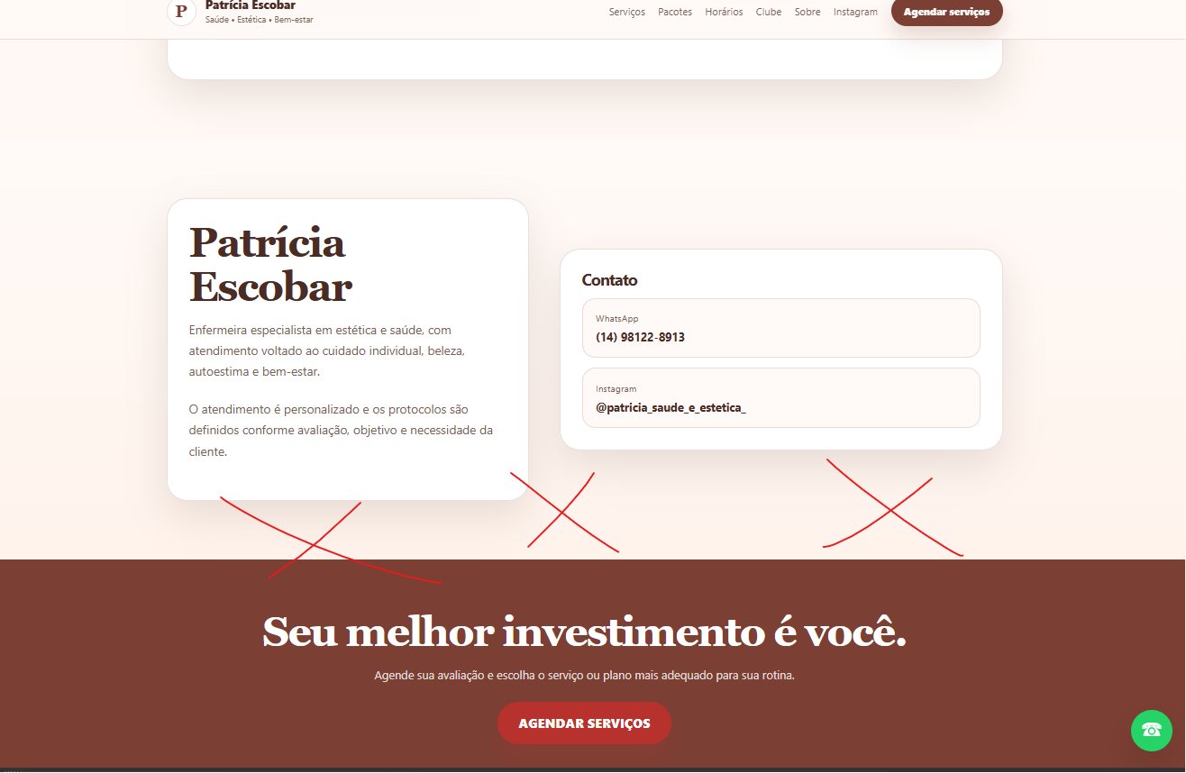 Material de divulgação sobre estética facial e preenchimento